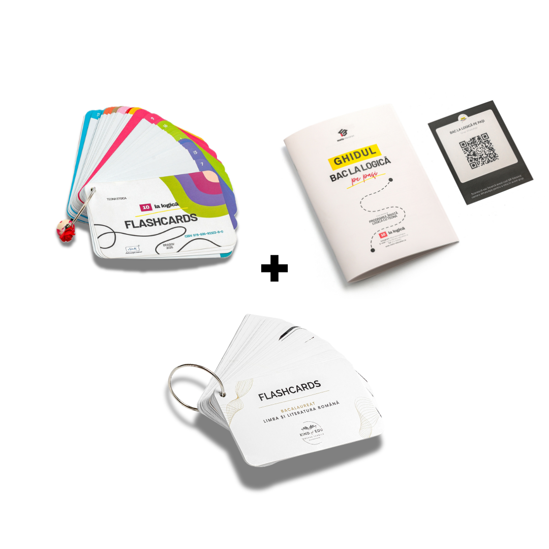 Flashcards - PACHET NOTA 10 (Română, Logică + Ghid Logică)