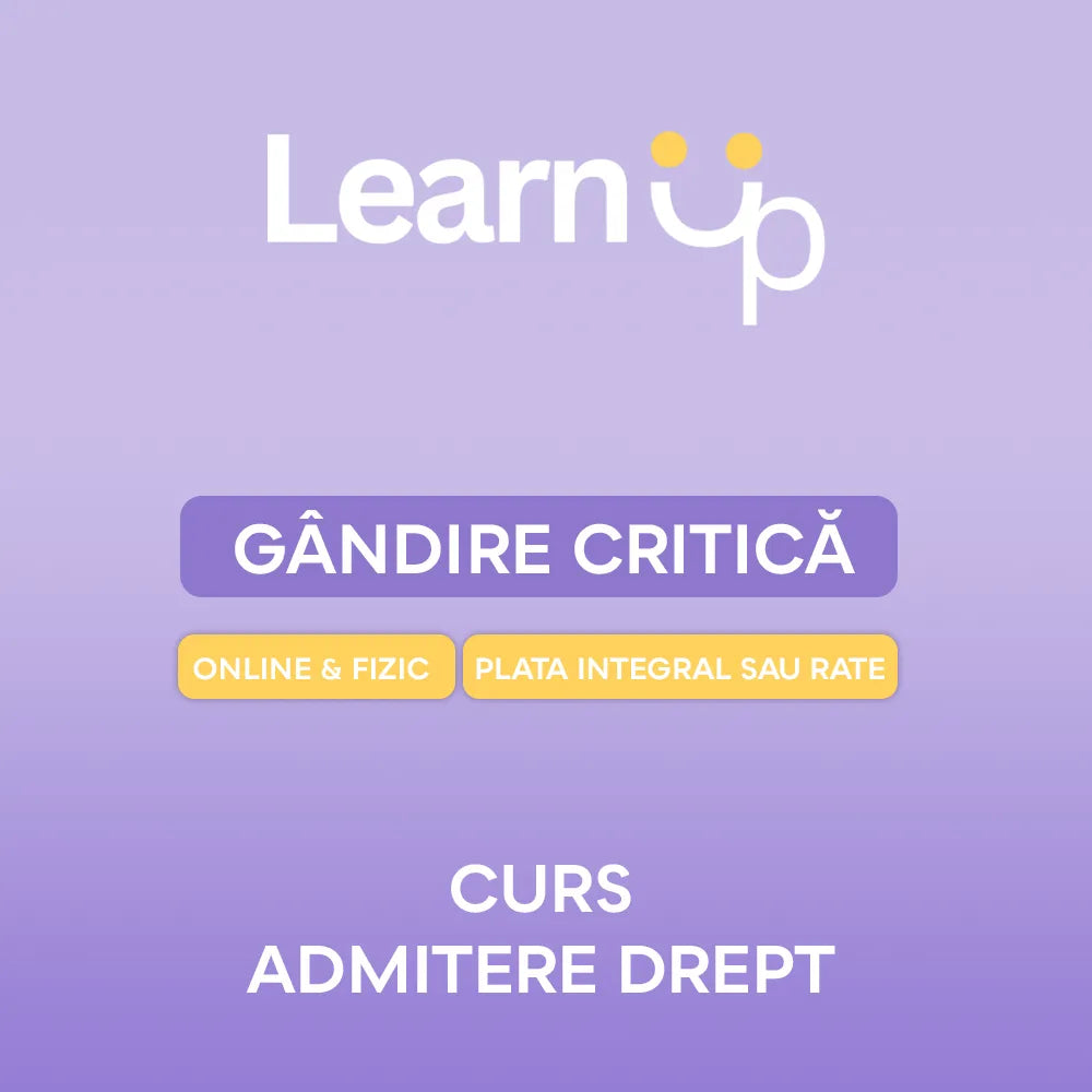 Gândire Critică – Admitere Drept | Curs Online (3 rate - prima tranșă)