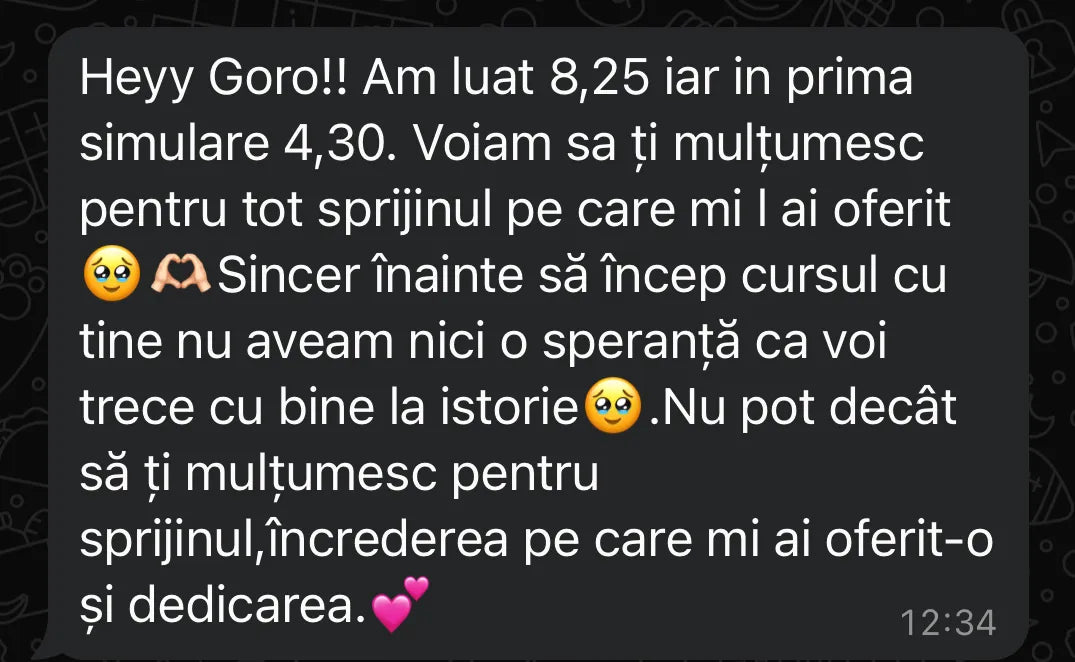 Recenzie WhatsApp de la elev