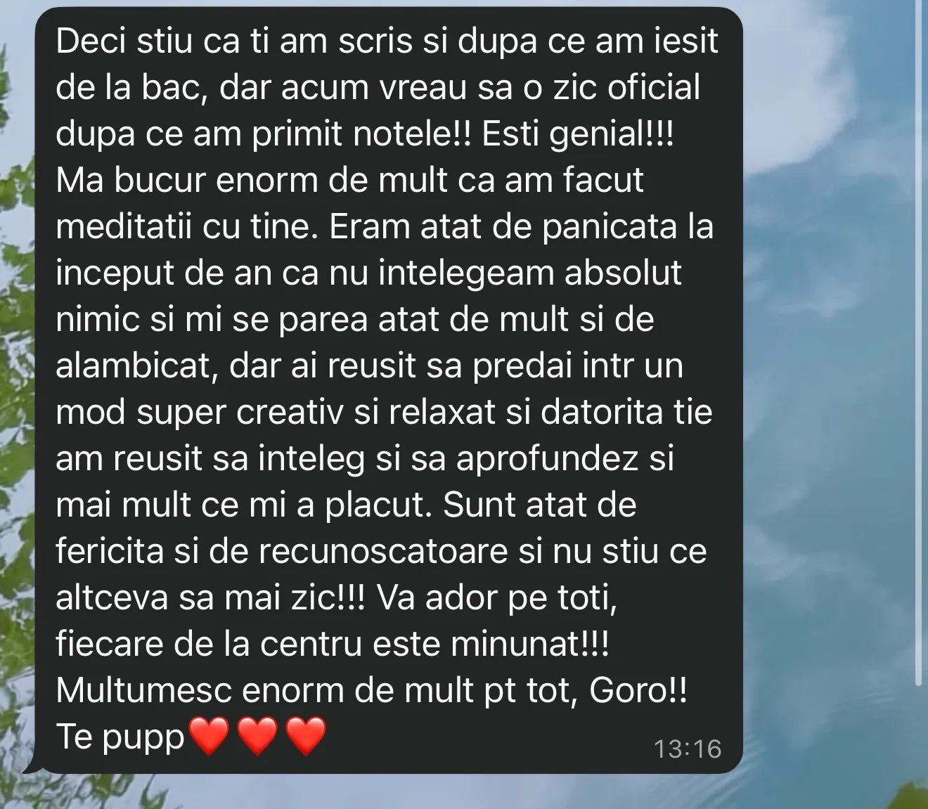 Recenzie WhatsApp de la elev