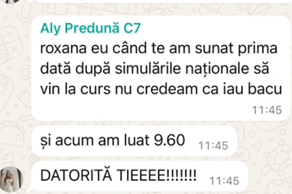 Recenzie WhatsApp de la elev